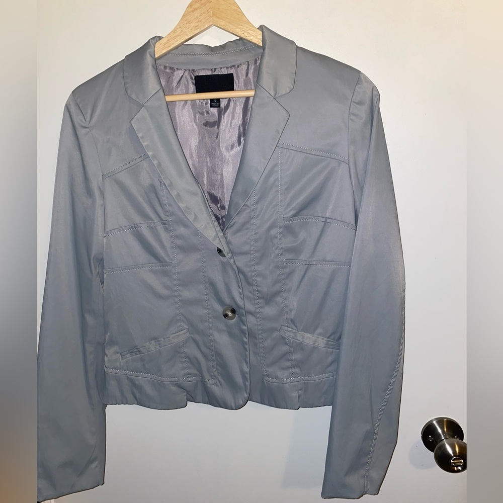 Silver Cynthia Rowley Blazer | Fitted | Size Small